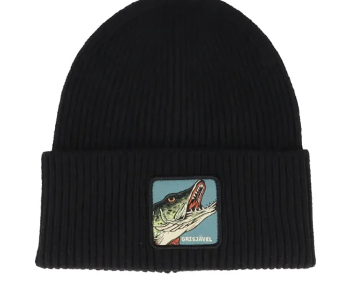 Cuff Beanies-Skillfish Grisjävel Recycled Oversized Cuff - Black