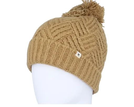 Knitted Beanies-Rip Curl Groundswell Beani Sand Pom -
