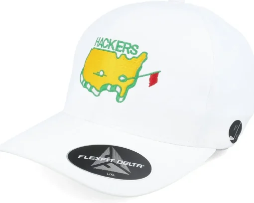 Outlet Pins & Stripes Hackers Golf Logo White Delta Flexfit -