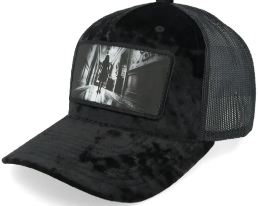 Velvet Caps-Scenes Hallway Horror Velvet Black/Black A-frame Trucker -