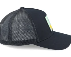 Trucker-SpongeBob Handsome Squidward Black A-Frame Trucker -