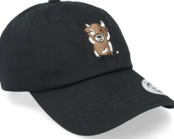 Dad Cap-Abducted Happy Cow Black Dad Cap -