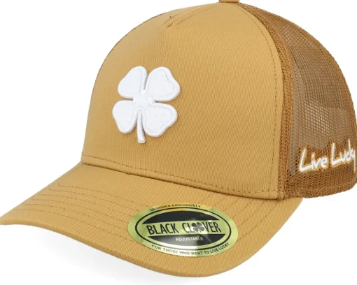 Trucker-Black Clover Hardy 3 Brown A-Frame Trucker -