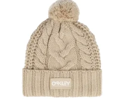 Knitted Beanies-Oakley Harper Beanie Humus Pom -