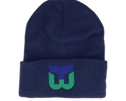 Cuff Beanies-American Needle Hartford Whalers Knit NHL Navy Cuff -