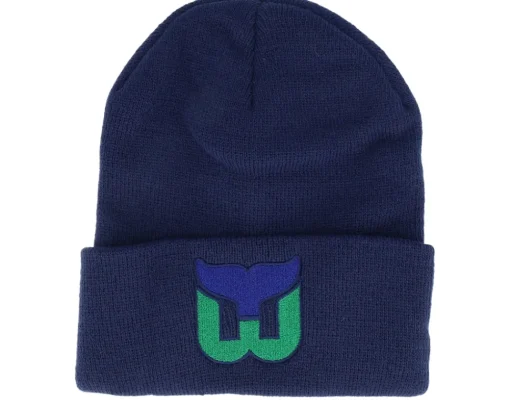 Cuff Beanies-American Needle Hartford Whalers Knit NHL Navy Cuff -