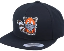 Snapback-Iconic Hatsie The Red Panda Black Snapback -