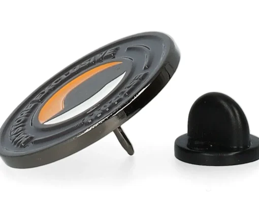 Accessories-Hatstore Exclusive Black/Orange Pin -