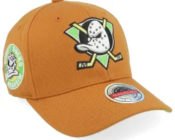 Hot Mitchell & Ness Hatstore Exclusive x Anaheim Ducks Rust Light Brown Adjustable -