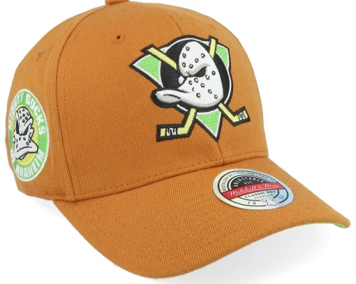 Hot Mitchell & Ness Hatstore Exclusive x Anaheim Ducks Rust Light Brown Adjustable -