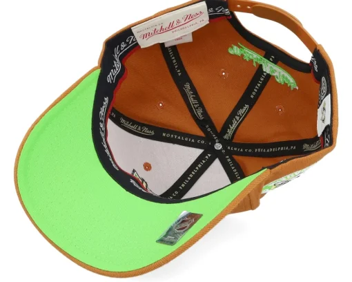 Hot Mitchell & Ness Hatstore Exclusive x Anaheim Ducks Rust Light Brown Adjustable -