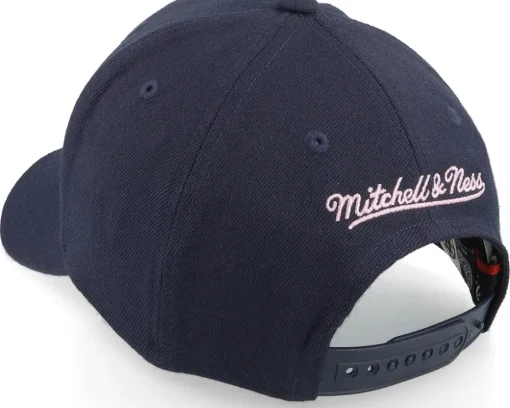 Adjustable-Mitchell & Ness Hatstore Exclusive x Boston Bruins 50th Anniversary Patch Navy/Pink Adjustable - Blue