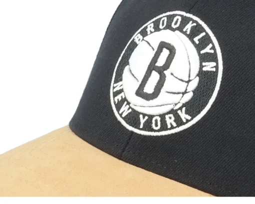 Adjustable-Mitchell & Ness Hatstore Exclusive x Brooklyn Nets Suede Visor Adjustable - Black