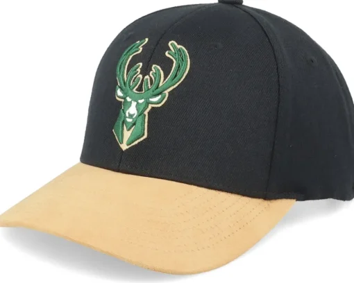 Adjustable-Mitchell & Ness Hatstore Exclusive x Brooklyn Nets Suede Visor Adjustable - Black