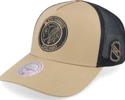 Trucker-Mitchell & Ness Hatstore Exclusive x Chicago Blackhawks Archaeo Tan/Black Trucker -