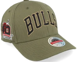 Adjustable-Mitchell & Ness Hatstore Exclusive x Chicago Bulls Script Flight Olive Adjustable - Green