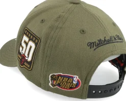 Adjustable-Mitchell & Ness Hatstore Exclusive x Chicago Bulls Script Flight Olive Adjustable - Green