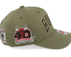 Adjustable-Mitchell & Ness Hatstore Exclusive x Chicago Bulls Script Flight Olive Adjustable - Green