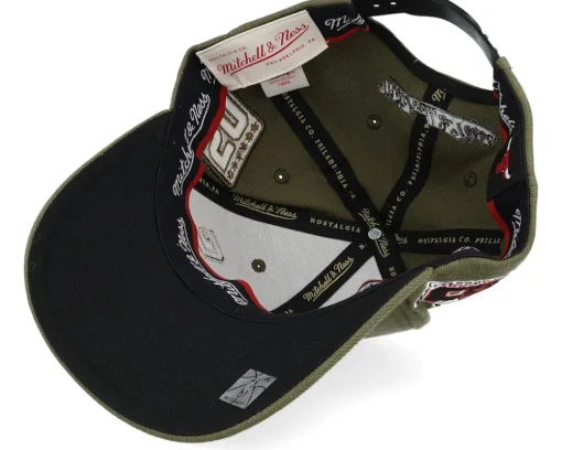 Adjustable-Mitchell & Ness Hatstore Exclusive x Chicago Bulls Script Flight Olive Adjustable - Green