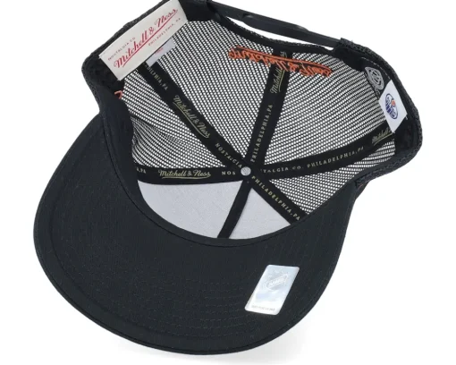Trucker-Mitchell & Ness Hatstore Exclusive x Edmonton Oilers Connor McDavid Black A-Frame Trucker -