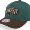 Adjustable-Mitchell & Ness Hatstore Exclusive x Los Angeles Lakers Pro Crown Dark /Brown A-frame Adjustable - Green