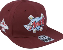 Snapback-47 Brand Hatstore Exclusive x Los Angeles Angels Asg Dark Maroon Snapback - Red