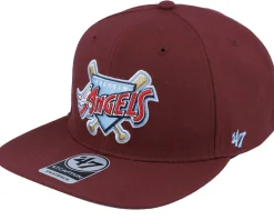 Snapback-47 Brand Hatstore Exclusive x Los Angeles Angels Asg Dark Maroon Snapback - Red