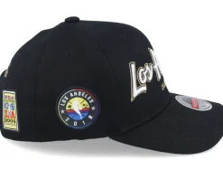 Adjustable-Mitchell & Ness Hatstore Exclusive x Los Angeles Script & Patches Black Adjustable -