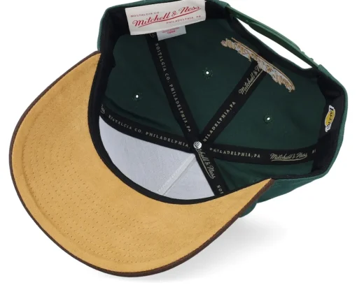 Adjustable-Mitchell & Ness Hatstore Exclusive x Los Angeles Lakers Pro Crown Dark /Brown A-frame Adjustable - Green