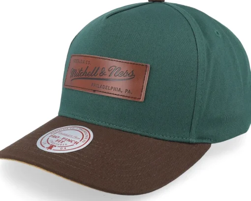 Adjustable-Mitchell & Ness Hatstore Exclusive x Los Angeles Lakers Pro Crown Dark /Brown A-frame Adjustable - Green