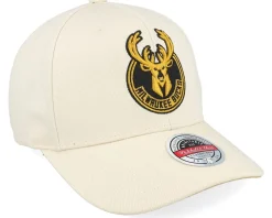 Adjustable-Mitchell & Ness Hatstore Exclusive x Milwaukee Bucks Limestone Stone/White Adjustable - Beige