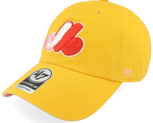 Dad Cap-47 Brand Hatstore Exclusive x Montreal Expos Gold Double Under Dad Cap - Yellow