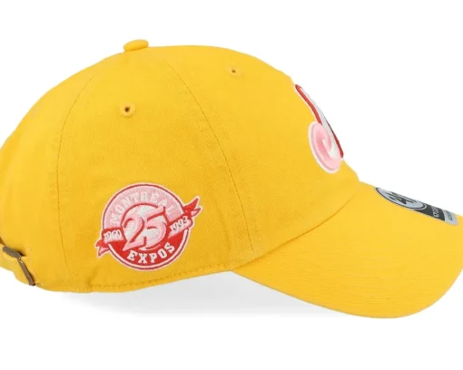 Dad Cap-47 Brand Hatstore Exclusive x Montreal Expos Gold Double Under Dad Cap - Yellow