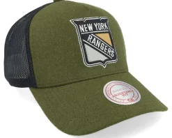 Trucker-Mitchell & Ness Hatstore Exclusive x New York Rangers Winterized True Forest/Black Trucker - Green