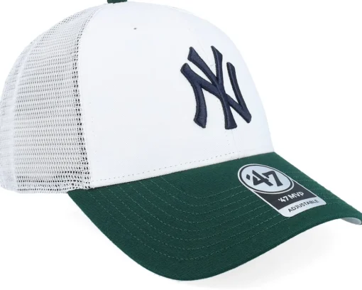 Trucker-47 Brand Hatstore Exclusive x New York Yankees Branson Tri Tone 47 Mvp Mesh White/Green Trucker -