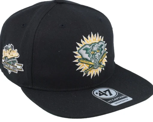Snapback-47 Brand Hatstore Exclusive x Oakland Athletics World Series Black Snapback -