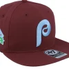 Snapback-47 Brand Hatstore Exclusive x Philadelphia Phillies Dark Maroon Snapback - Red