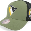 Trucker-Mitchell & Ness Hatstore Exclusive x Pittsburgh Penguins Finals Olive Trucker - Green