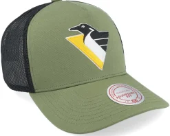 Trucker-Mitchell & Ness Hatstore Exclusive x Pittsburgh Penguins Finals Olive Trucker - Green