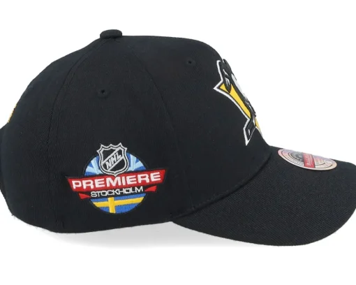 Adjustable-Mitchell & Ness Hatstore Exclusive x Pittsburgh Penguins Premiere /Yellow Adjustable - Black