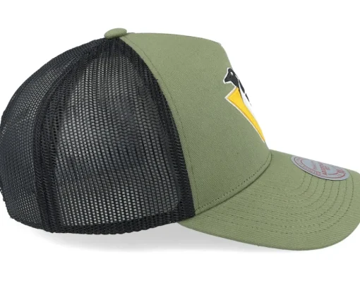 Trucker-Mitchell & Ness Hatstore Exclusive x Pittsburgh Penguins Finals Olive Trucker - Green