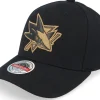 Adjustable-Mitchell & Ness Hatstore Exclusive x San Jose Sharks TKO Leather Logo NHL Bronze/ Adjustable - Black