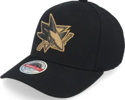 Adjustable-Mitchell & Ness Hatstore Exclusive x San Jose Sharks TKO Leather Logo NHL Bronze/ Adjustable - Black
