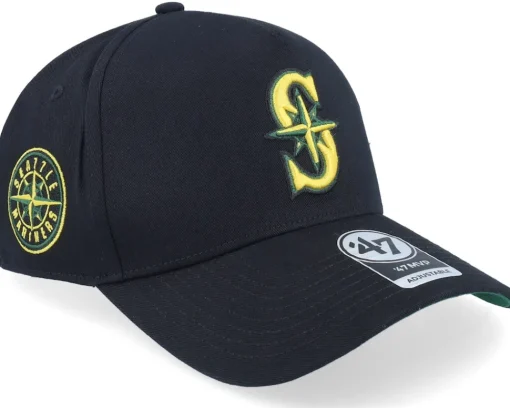 Online 47 Brand Hatstore Exclusive x Seattle Mariners Coops Sure Shot Mvp Dt Black A-frame Adjustable -