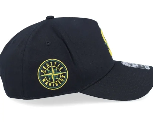 Online 47 Brand Hatstore Exclusive x Seattle Mariners Coops Sure Shot Mvp Dt Black A-frame Adjustable -