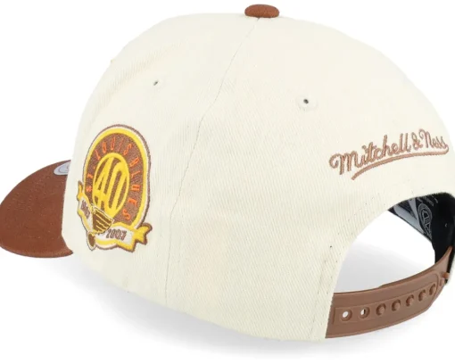 Clearance Mitchell & Ness Hatstore Exclusive x St. Louis Blues Grand Suede Cream/Brown Adjustable - White