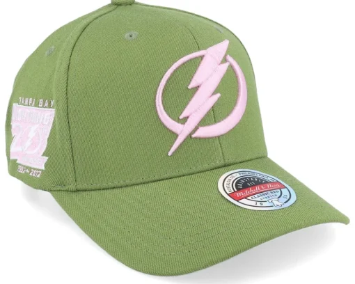 Adjustable-Mitchell & Ness Hatstore Exclusive x Tampa Bay Lightning Olive/Pink Olive/Pink Adjustable -