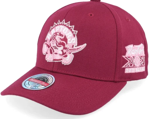 Adjustable-Mitchell & Ness Hatstore Exclusive x Toronto Raptors Blush Burgundy Adjustable - Red