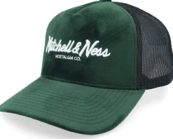 Trucker | Velvet Caps-Mitchell & Ness Hatstore Exclusive x Velvet Pinscript Trucker - Green