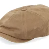 Flat Caps-Stetson Hatteras Co/Pes Brown Flat Cap -